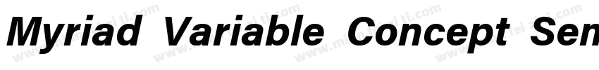 Myriad Variable Concept Semibold Se字体转换